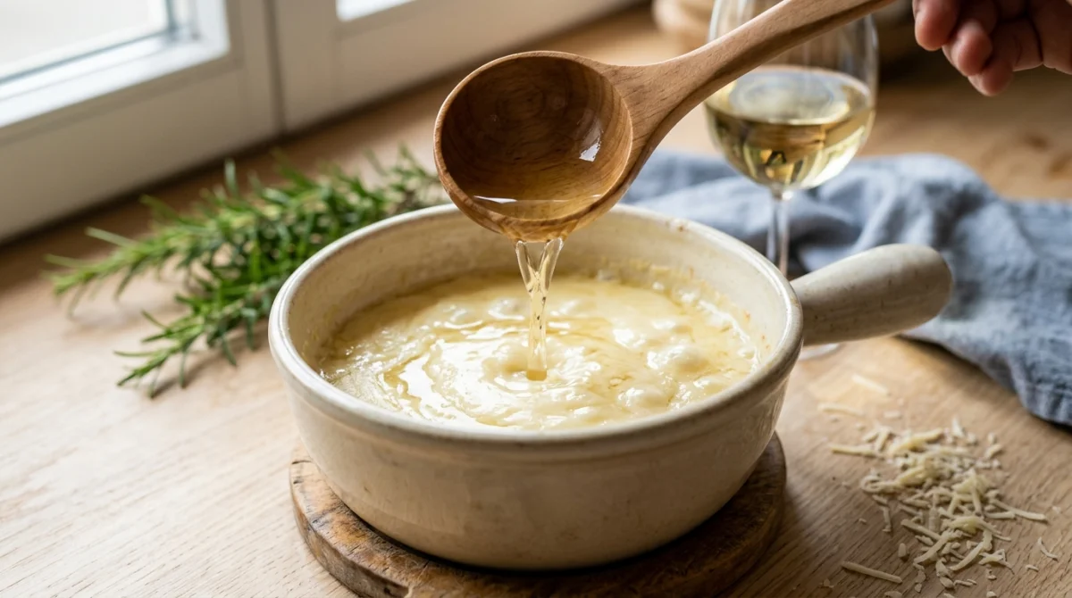 combien de vin blanc pour 1kg de fondue