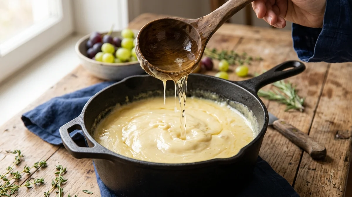 combien de vin blanc pour 400 g de fondue