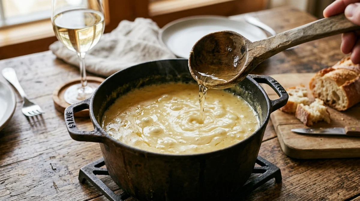 combien de vin blanc pour 800 g de fondu
