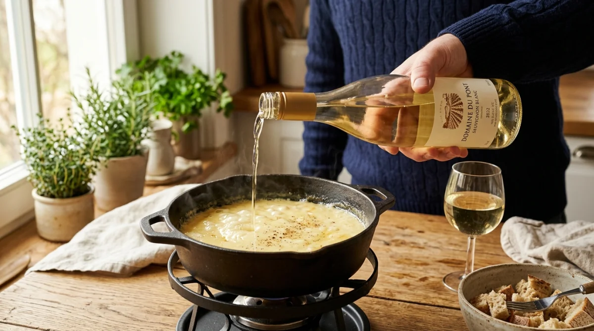 combien de vin blanc pour 800 g de fondu
